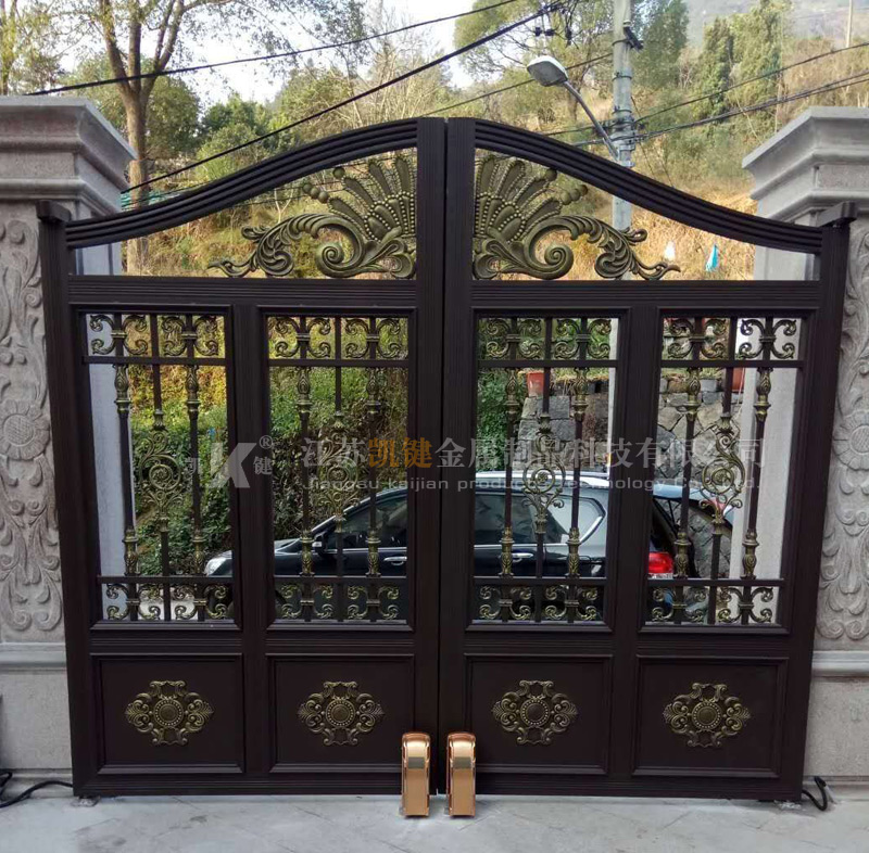 浙江温州的铝艺大门及护栏施工完成现场图！